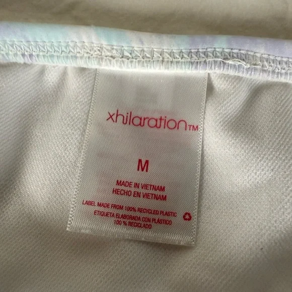 Xhilaration White Purple Blue Tie Dye Bikini Bottoms Medium - Picture 3 of 9